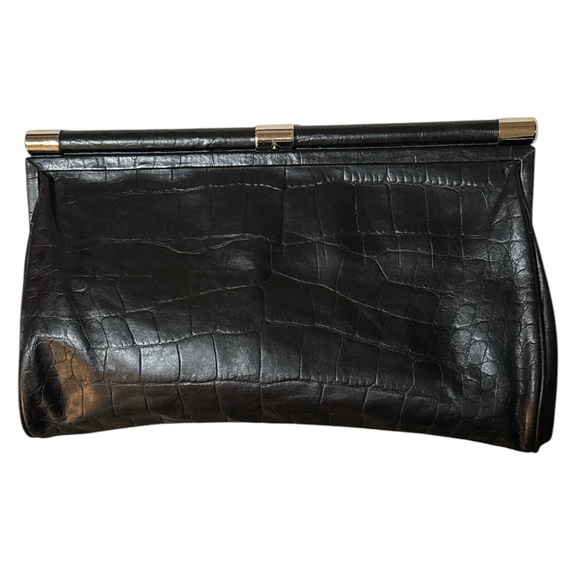 ABS Allen Schwartz Embossed Leather Clutch Bag - Picture 1 of 12
